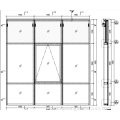 Aluminium frame curtain wall